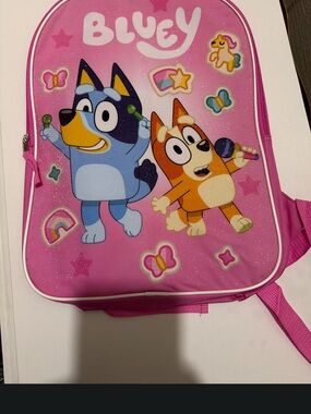 Bluey Pink Character Kids Backpack by
